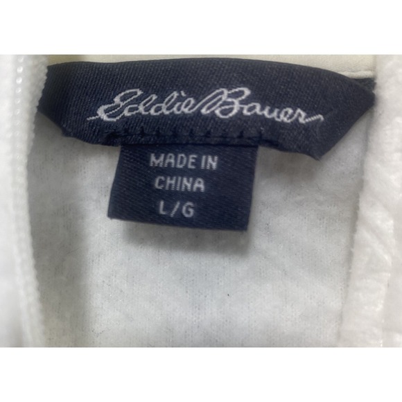 Eddie Bauer Women's L/S Polar Fleece Quarter Zip Pullover L Geo Print - Picture 2 of 9